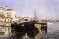 Vista del paisaje marino impresionista de Venecia John Henry Twachtman